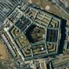 This one-meter resolution satellite image of The Pentagon was collected on Dec. 28, 2000 by Space Imaging's IKONOS satellite. Clearly visible are the cars in the parking lot, the Pentagon's renowned five-sided shape, the building's inners rings and five-acre courtyard. IKONOS travels 423 miles above the Earth's surface at a speed of 17,500 miles per hour.