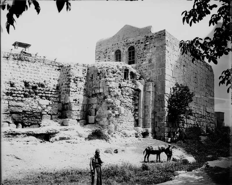 Damascus_StPaul'sWall_1898_1914.jpg - St. Paul's Wall (approx. between 1998 and 1914), Damascus, Syria