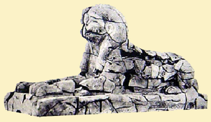 Qatna_ItasSphinx.jpg - Ita’s sphinx (20th century), Qatna, Syria